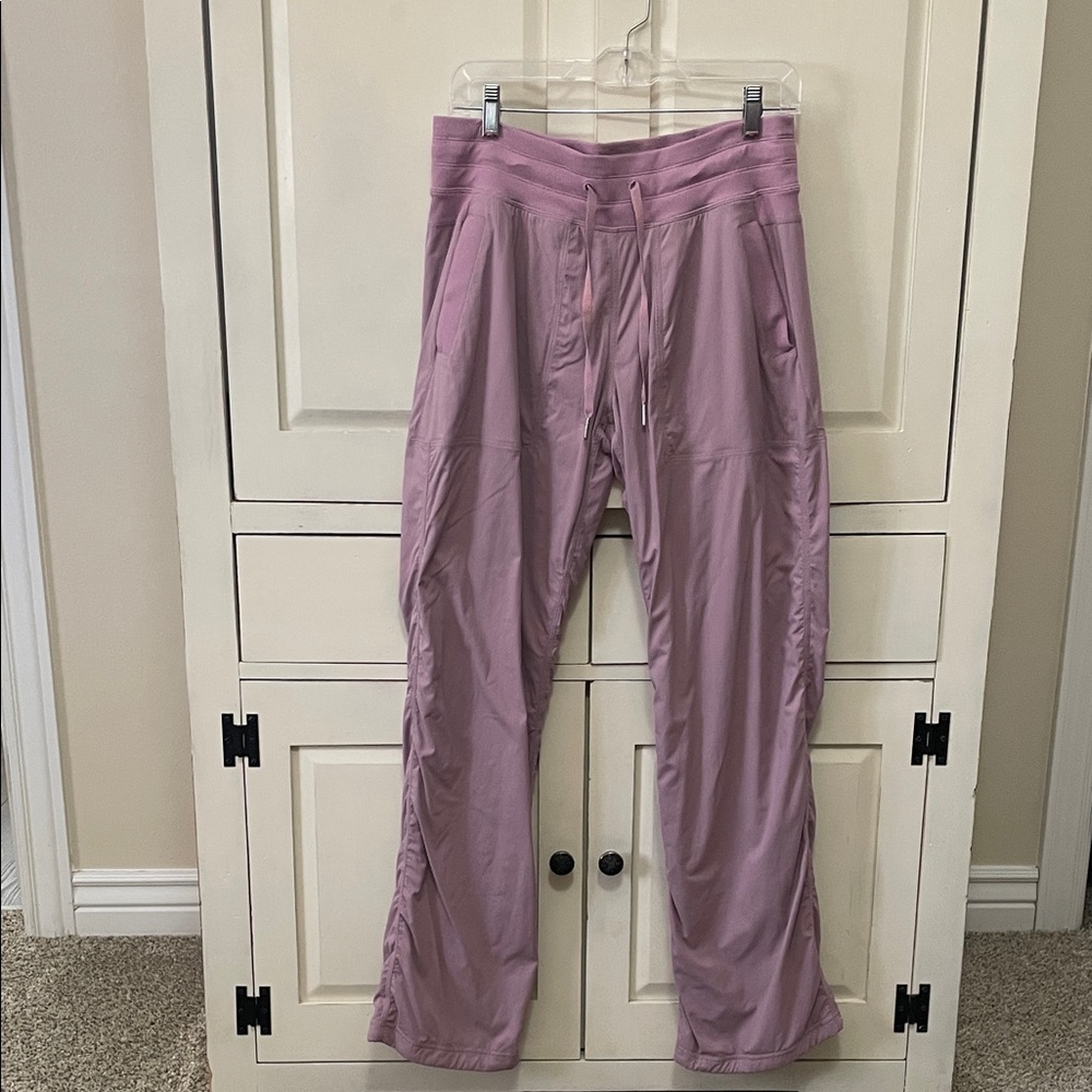 lululemon athletica Lavender Dance Studio Pants.  Mid-rise, regular length.